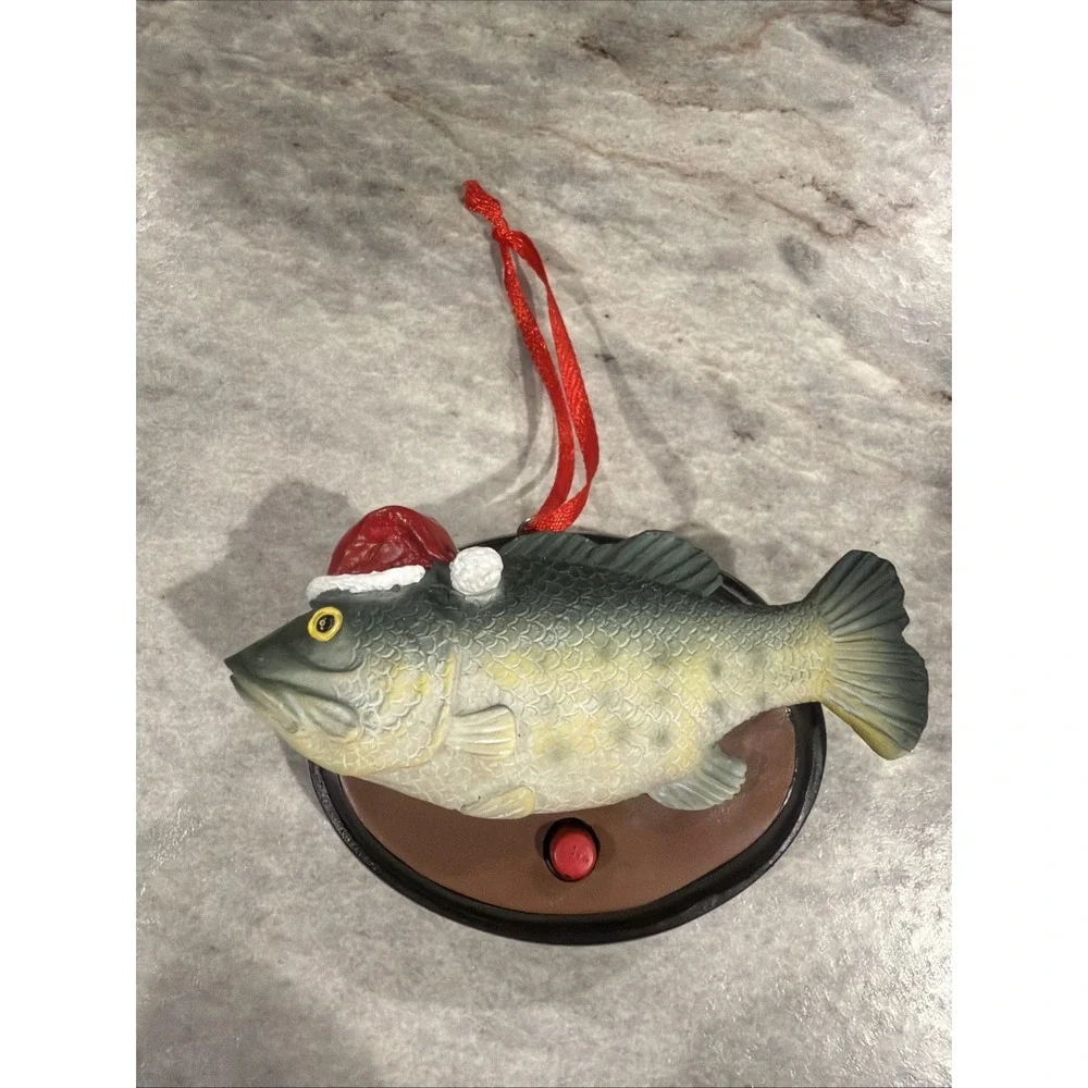 Gemma Big Mouth Billy Bass Christmas Ornament-Plays Jingle Bells-I Will Survive